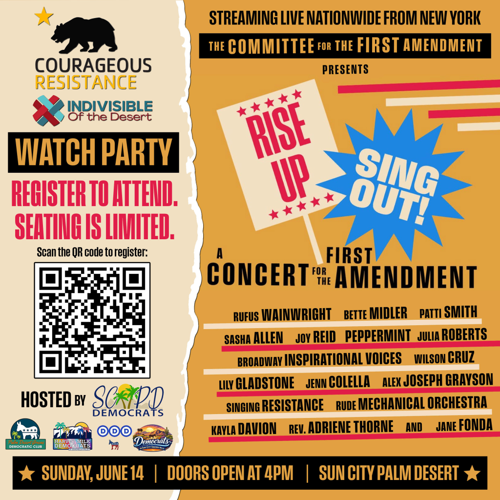 WATCH PARTY DEMOCRATS OF SUN CITY PALM DESERT, CA